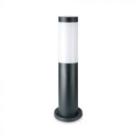Vtac - borne ext�rieur anthracite 45cm ip44 pour ampoule e27 - silamp