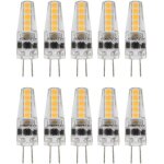 Vtizikl 10pcs ampoules led g4, 2w 3000k ac 12 - 24v ampoules � intensit� variable pour lustre plafonnier ...