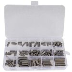 Vtizikl 140pcs cl� d'arbre d'entra�nement parall�le cl� parall�le carr�e cl� � plumes � bout rond clavettes ...