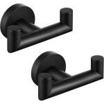 Vtizikl 2 pi�ces double crochet mural de salle de bains, acier inox sus 304 pour peignoir, porte serviette, ...