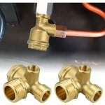 Vtizikl 2pcs clapet anti retour compresseur en cuivre 10mm 16mm 20mm valve anti retour compresseur antirouille ...
