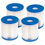 Vtizikl 4 pcs cartouches de filtration pour filtre piscine type intex h