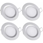 Vtizikl 4 x spot led encastrable 12v trou 58 - 65mm 3w 3200k plafonnier encastr pour camping - car bateau ...