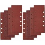 Vtizikl 40 pcs papier de verre, 93 x 185mm feuilles abrasives pour ponceuse vibrante 8 trous assorted ...