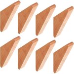 Vtizikl 8 pcs porte manteau mural bois, crochet patere en bois, pat�res murales triangulaires pour suspendre ...