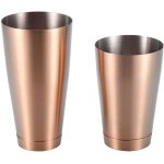 Vtizikl boston shaker mixage barman en acier inoxydable 2 pi�ces (or rose)