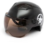 Vtizikl casque de moto demi - ouvert, taille r�glable, �quipement de protection pour la t�te, unisexe, ...