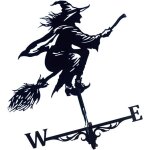 Vtizikl d�coratif de jardin girouette de jardin, girouette de toit, design sorci�re, usage ext�rieur, ...