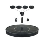 Vtizikl fontaine solaire d'ext�rieur pour jardin, bain d'oiseaux solaire de 1, 4 w, id�ale pour bassin ...