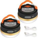 Vtizikl lanterne de camping [2 pack] lumi�res de tente rechargeable batterie, r�sistant � l'eau, base ...