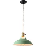 Vtizikl plafonnier dcoratif moderne avec abat - jour en mtal (couleur : vert) adapt au caf, au restaurant, ...