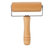 Vtizikl rouleau � p�tisserie en bois avec manche, rouleau � pizza petit, rouleau � p�tisserie antiadh�sif ...