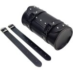 Vtizikl sac � outils de moto en cuir pu, sac � outils de fourche arri�re, sacoche outils moto ronde, ...