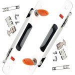 Vtizikl serrure de porte coulissante , lot de 2 poign�es de porte coulissante en verre, montage encastr�, ...