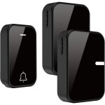 Vtizikl sonnette sans fil, sonnette sans fil �tanche pour la maison, kit de sonnette de porte sans pile, ...