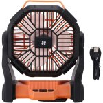 Vtizikl ventilateur batterie pour camping 10400mah, puissant silencieux avec lumi�re led , ventilateur ...