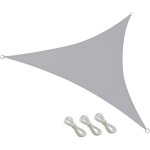 Vtizikl voile d'ombrage imperm�able 3 x 3 x 3 m gris ?triangulaire?pour jardin, terrasse et balcon ? ...