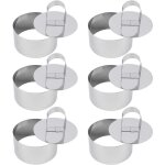 Vurahome - 6 pi�ces emporte pi�ces rond anneaux, 4 8cm cercle � patisserie avec poussoirs moule � cake ...