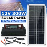 Vurahome - kit de panneau solaire 300w chargeur de batterie 12v contr�leur 40 - 100a caravane bateau ...