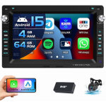 Pour vw golf mk4 passat b5 polo 9n sharan t5 android carplay autoradio gps wifi 4 + 64g dab cam
