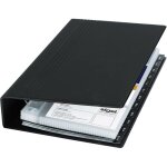Sigel - vz300 classeur  anneaux pour cartes de visite 200 cartes (l x h x p) 147 x 265 x 44 mm noir ...