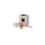 Brosse wc cramique blanc et cuivre bath
