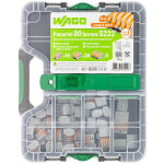 Wago - malette de 80 bornes de connexion s222 2, 3, et 5 entres pour fils souples et rigides