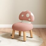Wahson petite chaise enfant avec dossier en champignon, tabourets pour enfant pieds en bois fauteuils ...