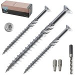 Vis terrasse inox a2 5. 0 x 60 mm autoperceuses ? lot de 500 pi�ces avec embouts torx vis � bois robustes ...