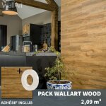 Wallart - lambris pvc imitation bois chêne rouillé - 2, 09m² Wallart - lambris pvc imitation bois chêne rouillé - 2, 09m²