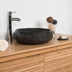 Wanda collection - vasque salle de bain à poser en marbre venise noir 40cm Wanda collection - vasque salle de bain à poser en marbre venise noir 40cm