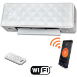 Warm tech - radiateur soufflant cramique mural 2000w avec tlcommande et connexion wifi
