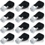 Warsione - 50cm sangle d'arrimage, 12pcs sangle  cliquet avec boucle de serrage en alliage de zinc pour ...