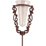 Water in the garden - pluviomtre de jardin en verre avec support en fonte