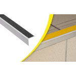 Wattelez - nez de marche ext�rieur simple alu / pvc 39x23mm antid�rapant noir 30x3000mm - 810336n