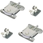 Way - 2 pi�ces roulette de porte coulissante placard, roues de rouleau de meuble coulissantes, guides ...