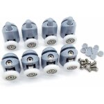 Way - lot de 8 roulettes pour porte de douche - pi�ces de rechange pour porte de douche - 4 roulettes ...