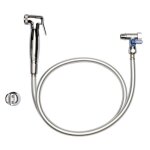 Wc clean - kit douchette wc curve hygine intime en laiton chrom