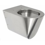 Wc en inox - cuvette de toilette suspendue, anti - vandalisme, inox slwn 04 - sanela