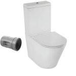 Wc � poser sans bride sortie universelle jacob delafon rodin + avec abattant frein de chute