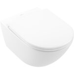 Villeroy&boch - wc suspendu avec bride villeroy et boch universo twistflush blanc avec abattant