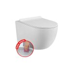 Wc suspendu confort coribi sans bride - avec fixations invisibles - abattant ultra fin dclipsable - ...