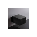 Wc suspendu rectangle avec abattant cramique noir 52x39cm kube