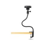 Webcam stand upgraded flexible desktop stand with jaw clamp gooseneck webcam stand