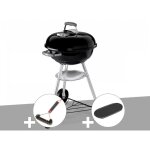 Weber - barbecue compact kettle 47 cm + brosse + plancha Weber - barbecue compact kettle 47 cm + brosse + plancha