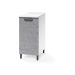 Meuble bas pour cuisine gris bton 1 porte cm 30x50xh 85