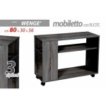 Webmarketpoint - meuble tv avec roulettes grises cm 80 x 30 x 56 h