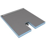 Wedi - receveur complet fundo plano linea canal 800mm 1200x900x70mm