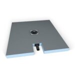 Wedi ? receveur de douche � encastrer 90 x 90 cm ? �coulement centr� ? siphon extra - plat dn 40 ? pente ...