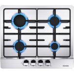 Wehimo plaque gaz 4 feux inox, plaque de cuisson gaz 4 feux encastrable, table gaz 4 foyer, gaz ville ...